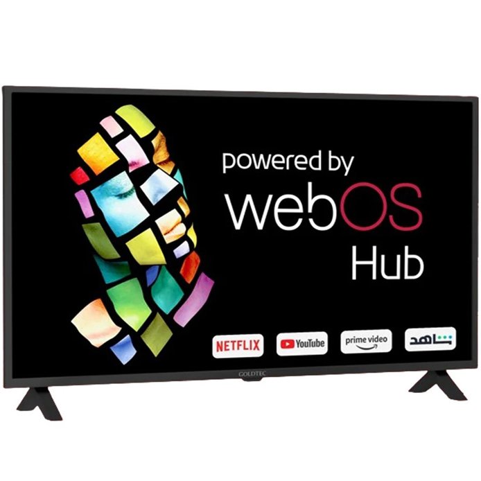 شاشة 50 بوصه جولدتك ، فائقة الدقة (4K-UHD)، سمارت، نظام ويب او اس، ريموت ذكي